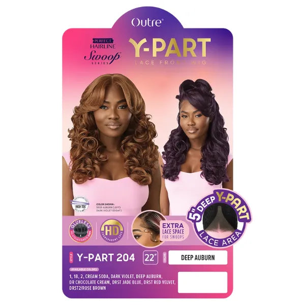 Perruque lace HD curly Outre Y-Part 204