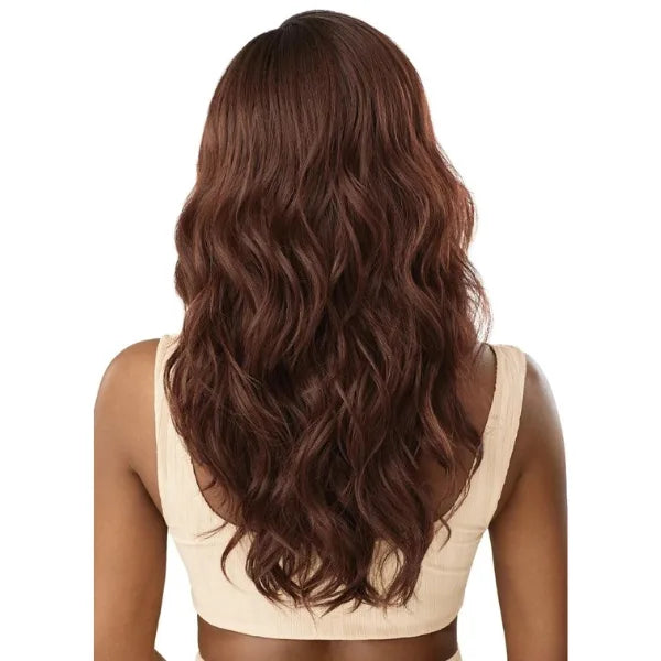 Perruque lace HD ginger brown wavy Outre Melted Hairline Elissa
