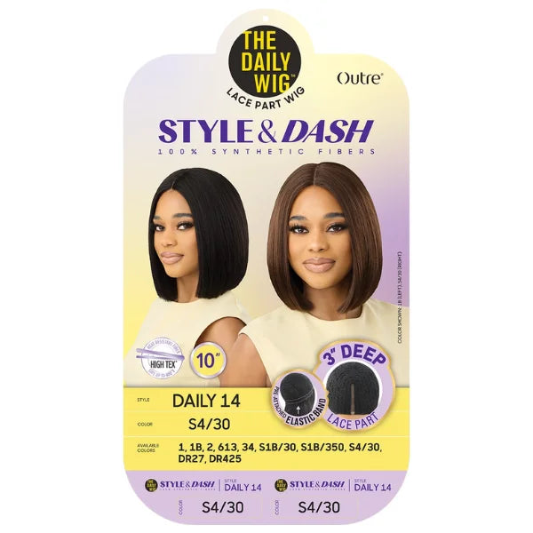 Perruque Lace Part Bob Lisse Daily 14 - Outré