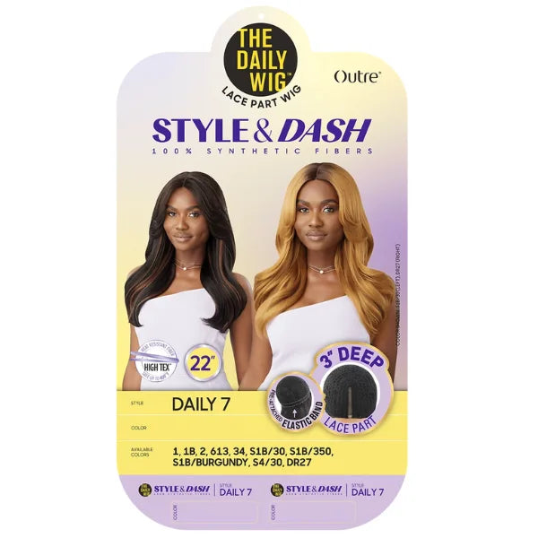 Perruque Ondulée Lace Part Daily 7 - Outré