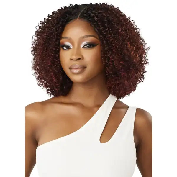 Perruque Lace Wig Curly Burgundy Cheveux Synthétiques Outre Every 32