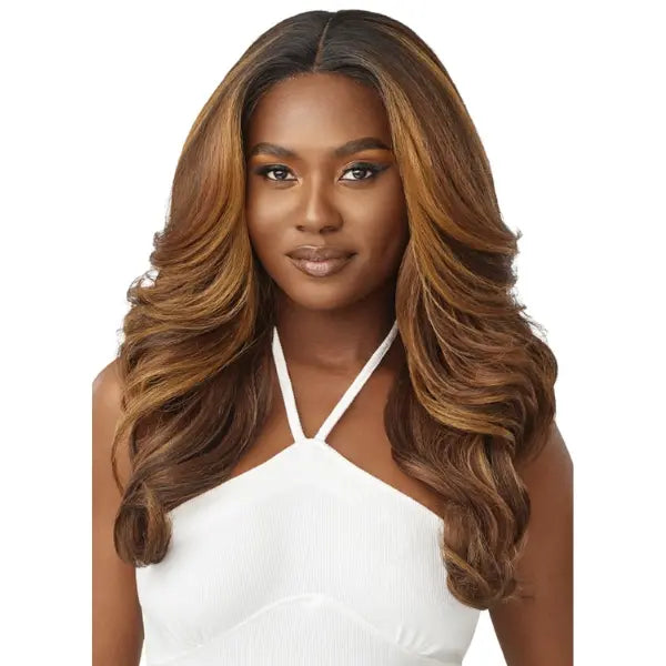 Perruque Lace Wig Yaki Wavy Brown Outre lacefront Talha