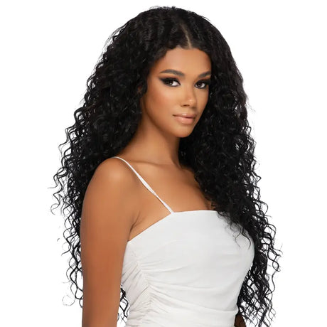 Perruque noire U-Part curly semi-naturelle longue Vivica Fox Ain