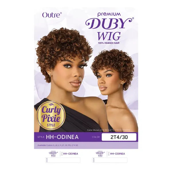 Perruque pixie cut courte bouclée 100% human hair Outré