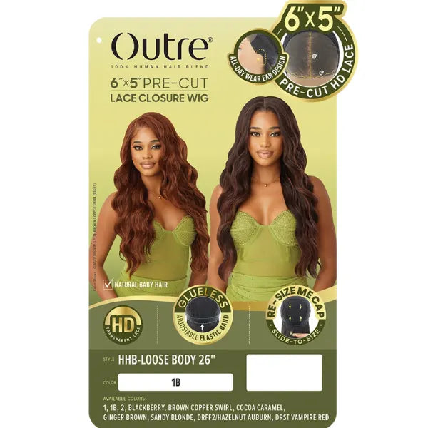 Perruque pre-cut, gluless roux chocolat, hd-lace closure