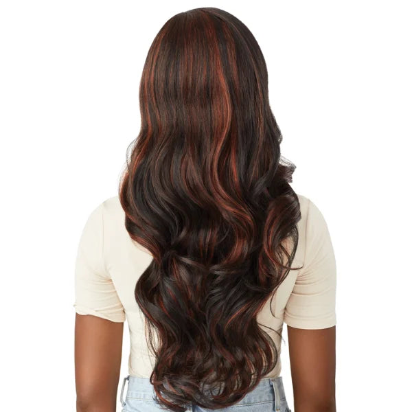 Perruque sans colle lace part longue body wave châtain Outré Hair Daily 4