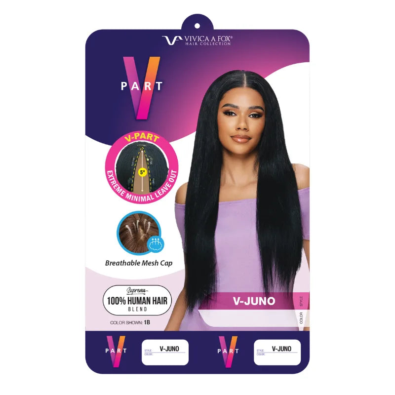 Perruque semi-naturelle V-Part yaki lisse et longue Vivica Fox Juno