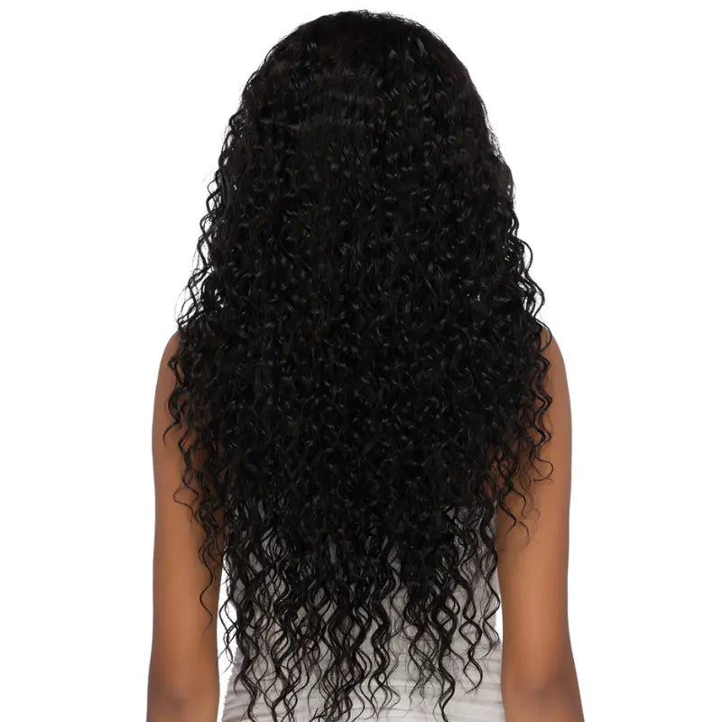 Perruque U-Part curly bouclée semi-naturelle longue et noire Vivica Fox Ain
