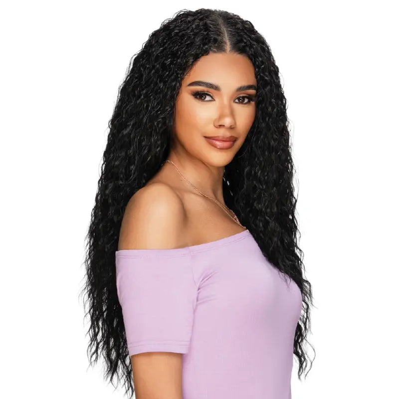 Perruque V-Part Curly semi-naturelle longue Vivica Fox Ring