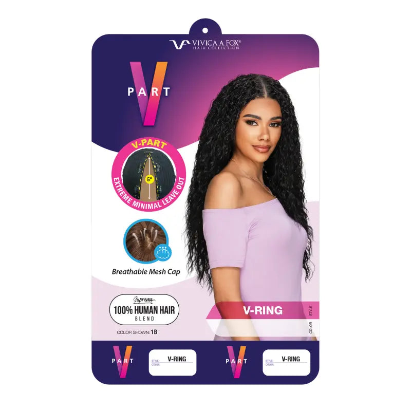 Perruque V-Part semi-naturelle Curly longue Vivica Fox Ring
