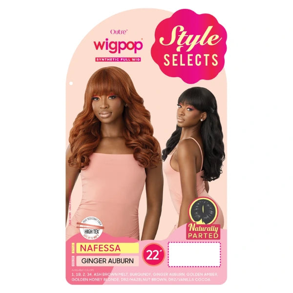 Perruque yaki bouclée avec Frange longue Outre Nafessa