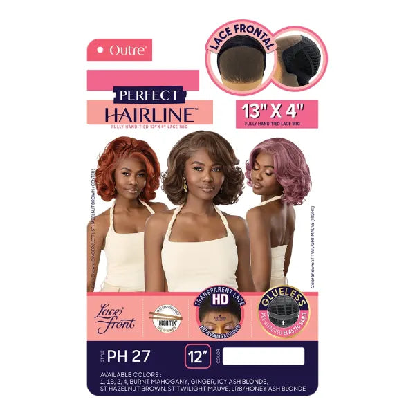 Perruque Lace Front carré ondulé Brushing Style PH 27 - Outré