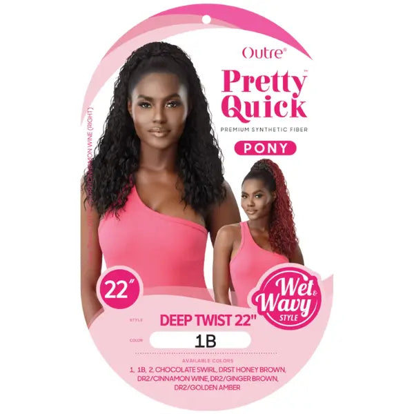 Postiche Bouclé Noir Deep Twist - Outre