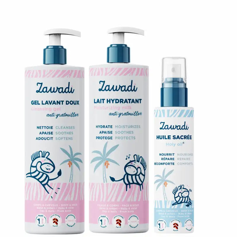 Routine Soins Bébé Hydratant Apaisant Anti gratouille Dès la naissance Zawadi