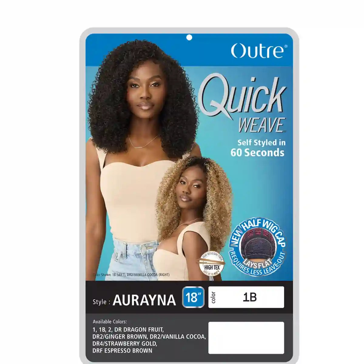 Quick weave wig blond and black yaki hair by Outré.