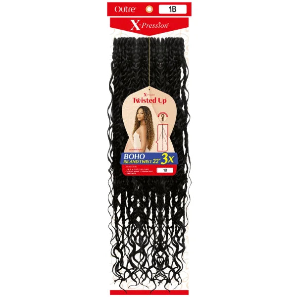 Mèches Crochets Braids Boho Island Twist 3X 22" X-Pression Twisted Up - Outré