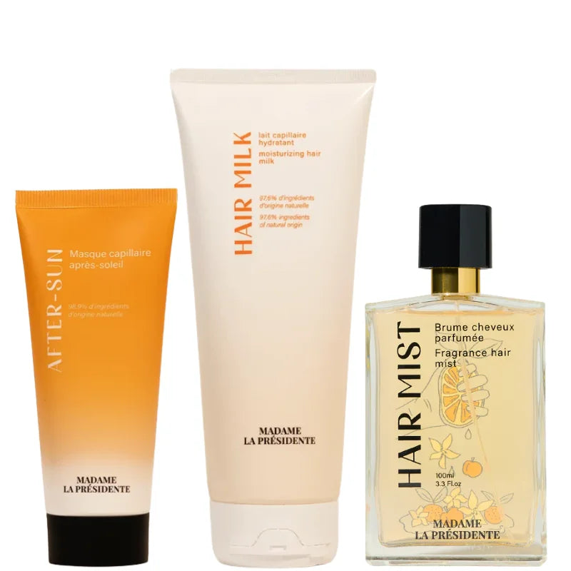 Retrouvez souplesse et brillance après l'été, la piscine avec ce trio spécial Madame La Présidente !