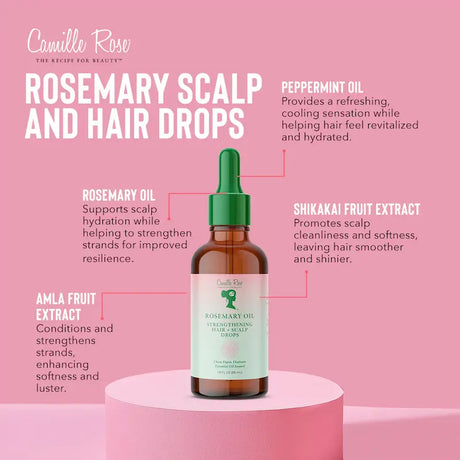 Sérum au Romarin Fortifiant et Apaisant pour Cheveux cassants et cuirs chevelus irrités Camille Rose 56ml