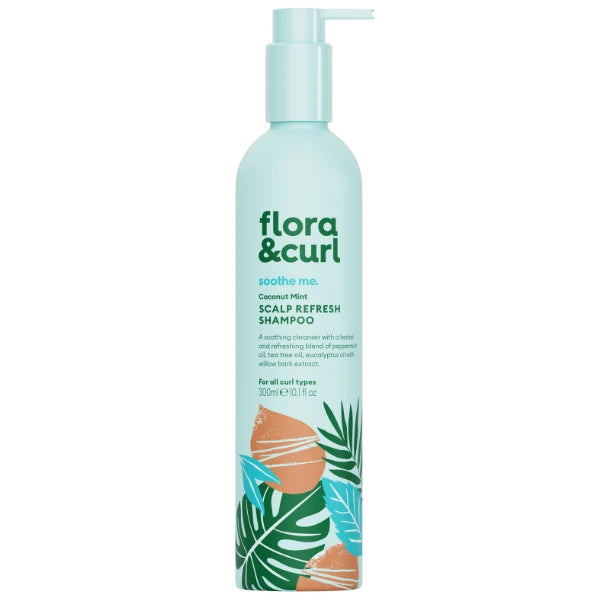 Shampoing clarifiant Cuir chevelu sensible et Pellicules cheveux boucles coconut mint Flora and curl