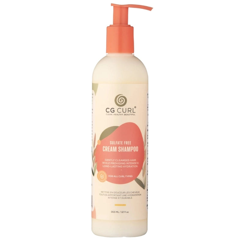 Shampoing Doux pour cheveux bouclés, ondulés, frisés, crépus sans sulfate à la texture crémeuse 355ml