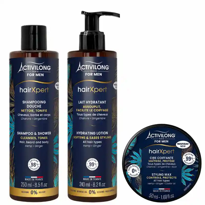 Routine capillaire rapide pour homme aux cheveux bouclés frisés crépus 3 étapes Activilong For Men