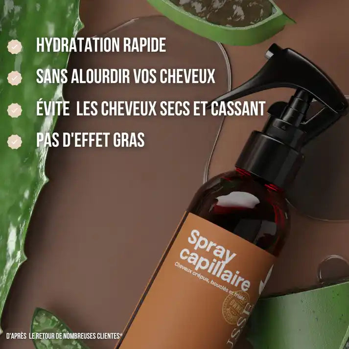 Brume Fine Hydratante à l'Aloe vera BIO et Glycérine Assouplit, hydrate Cheveux et Cuir chevelu - PurePousse