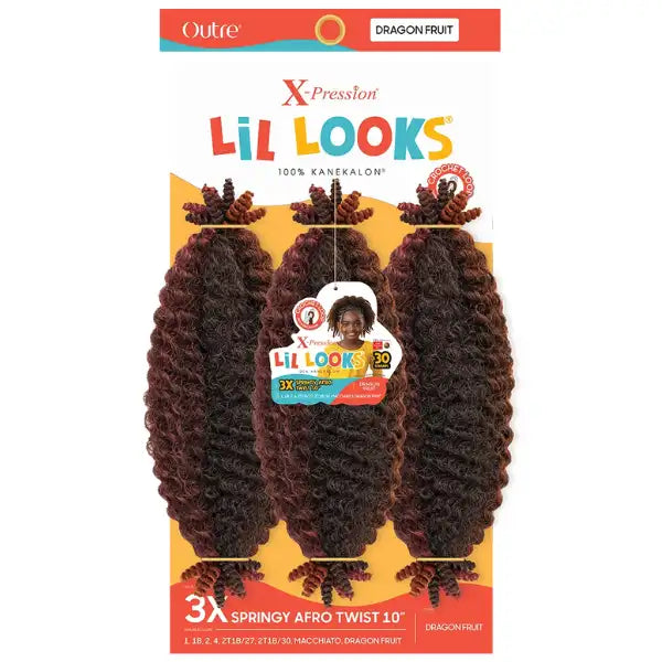 Springy Afro Twist Lil Looks mèches pour braids 10 pouces Outré Hair