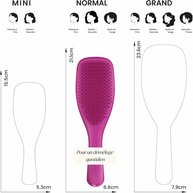 Brosse REGULAR Ultimate Detangler Tangle Teezer Cheveux bouclés Electric Raspberry