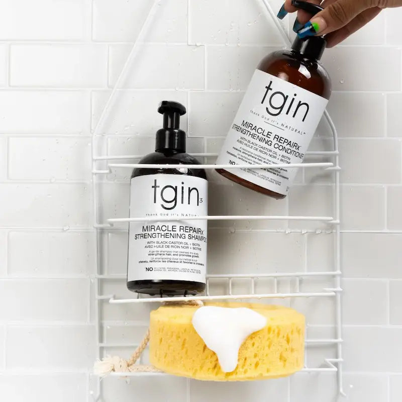 Duo Fortifiant pour cheveux abîmés, cassants, colorés TGIN Miracle RepaiRx