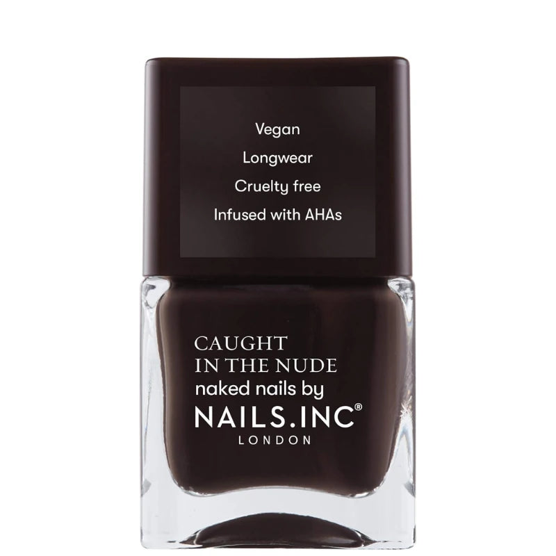 Vernis à ongles marron très foncé Caught in Nude Nails. INC London
