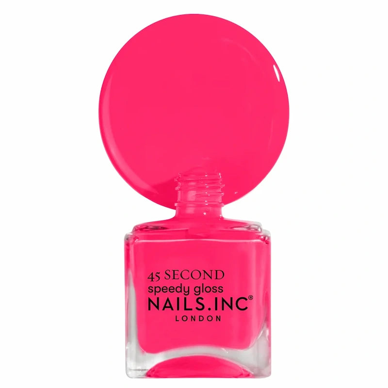 Vernis à Ongles Brillant Rose Rouge Séchage en 45 secondes