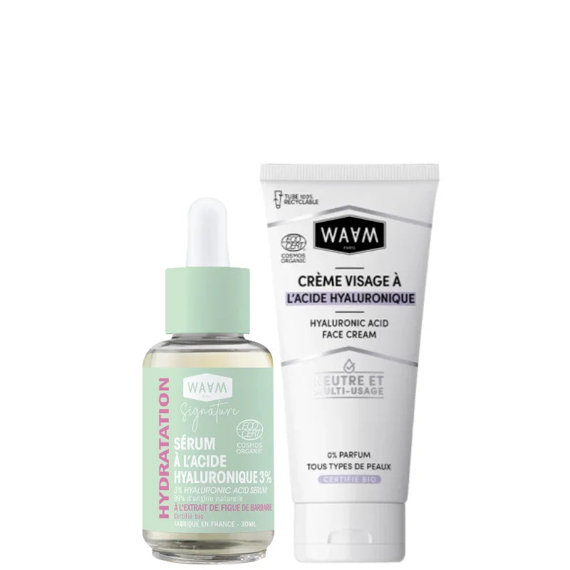 Duo Soins hydratant Visage à l'Acide Hyaluronique 3% WAAM