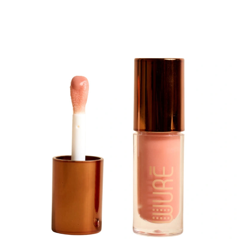 Huile à lèvres teintée rose Wuré Lac Rose, soin hydratant naturel pour lèvres sèches et pigmentées.