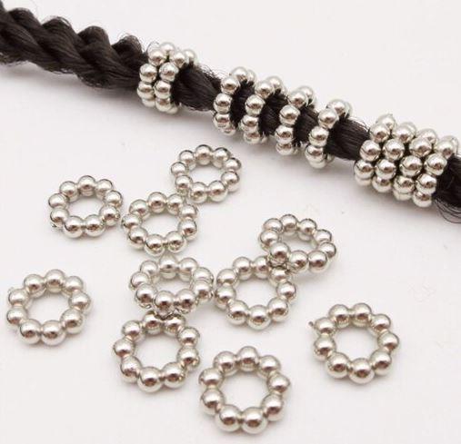 22 Petits anneaux pour tresses et locks - Bijoux de cheveux - diouda