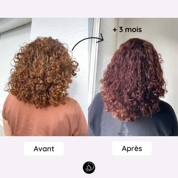 Cure cheveux bouclés résultat 3 mois cure Croissance active Curlista sur cheveux bouclés