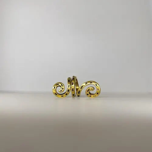 5 bagues Bijoux de cheveux style viking spirales dorées pour tresses ou locks