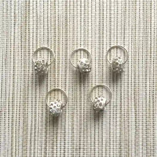 5 bijoux cheveux perles avec strass argent tresses locks