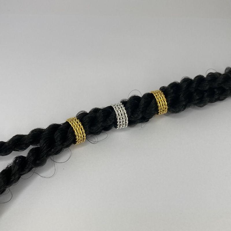 5 bijoux cheveux ressorts torsadés larges tresses locks - Bijoux de cheveux - diouda