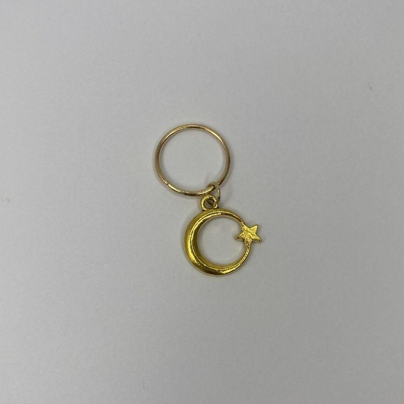 5 bijoux de cheveux pendentif lune avec étoile tresses locks - Bijoux de cheveux - diouda