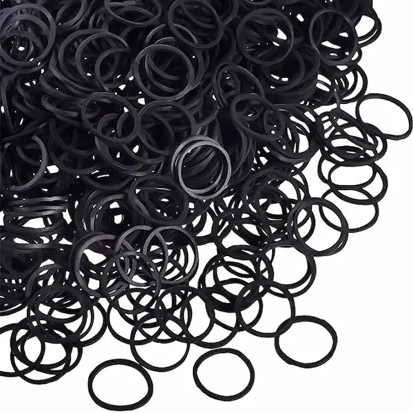 500 petits élastiques Firstline Sleek Noirs ou Assortis Rubber Bands - Elastique et chouchou - diouda