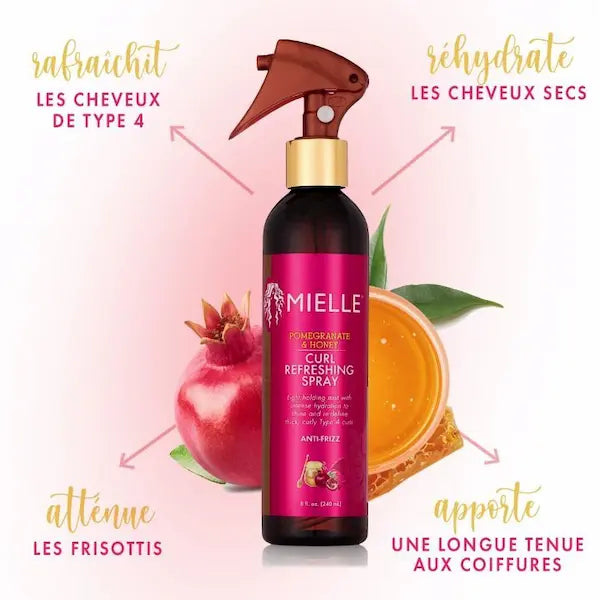 Curl Refreshing Spray aide à redéfinir les boucles, les hydrater et raviver leur éclat. Il permet aussi de diminuer la fréquence de vos shampoings.