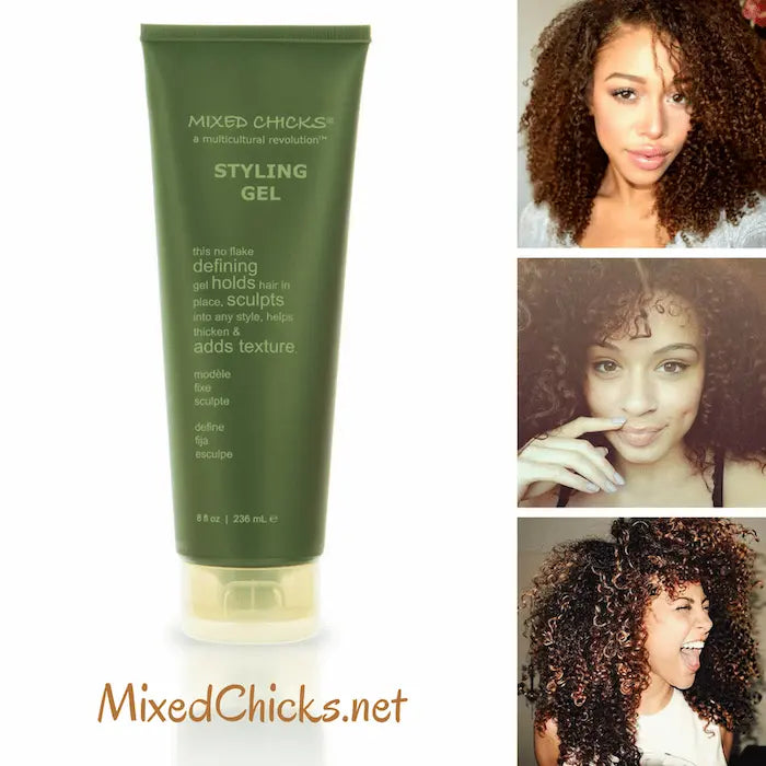 Styling Gel de Mixed Chicks sculpte les boucles sans cartonner et sans residus.