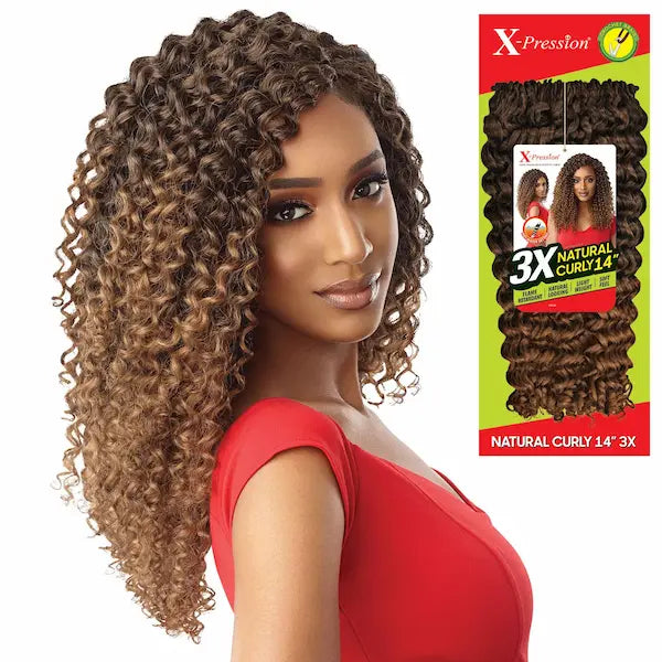 Mèches crochet braids bouclées X-Pression Natural Curly 14 Pouces 45 rajouts - Outré