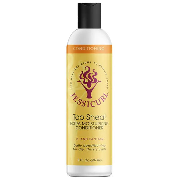 Too Shea Jessicurl, Après-shampoing hydratant pour les cheveux texturés sec, 237 ml parfum island fantasy