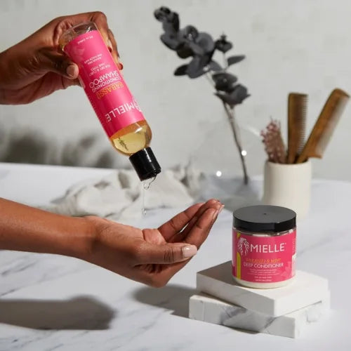 shampoing hydratant babassu pour cheveux secs - Mielle organics