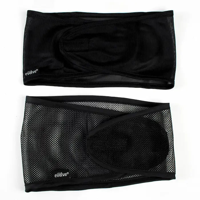 2 bandeaux cheveux pour la nuit ou les soins visage. fermeture avec velcro.