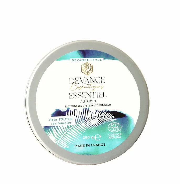 Baume cheveux Bio nourrissant intense au ricin et complexe de cires végétales. Pot 250 Grammes