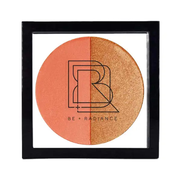 be radiance COLOR GLOW Blush + Enlumineur aux Probiotiques Duo 02 orange