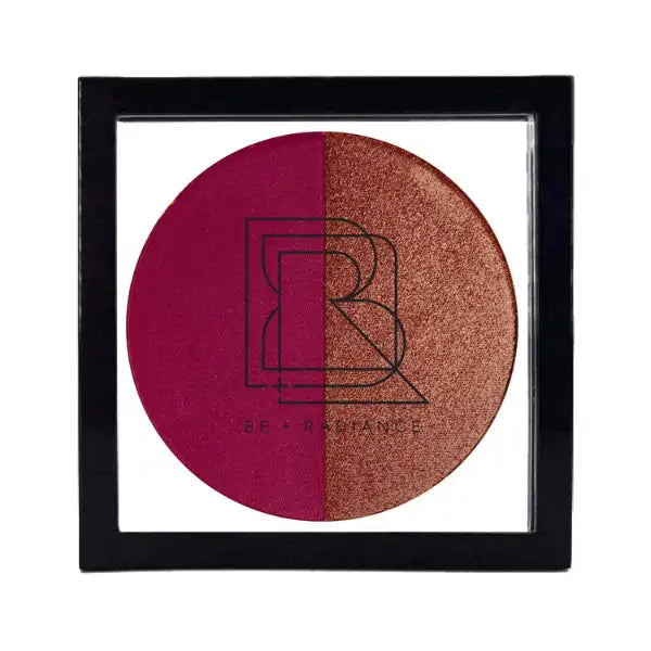 be radiance COLOR GLOW Blush + Enlumineur aux Probiotiques Duo 04 plum
