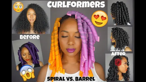 Les Curlformers sont des rouleaux plats, creux et souples en forme de spirale enroulés sur eux-mêmes. Il suffit d'y faire glisser les mèches de cheveux humidifiées. Une fois les cheveux secs, retirez les curlformers pour découvrir de belles boucles parfaitement définies.